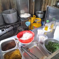 Outside kitchen at An Dong in Ho Chi Minh City