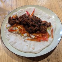 Very Green BBQ - white sauce removed to make it vegan at Lemons and Tomatoes in San Vicente Palawan