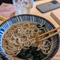 Wakame soba at Vegan Soba Tokyo Ayler in Tokyo