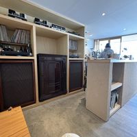 Beautiful vinyl station  at Vegan Soba Tokyo Ayler in Tokyo