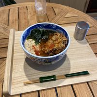 Soba with tempura  at Vegan Soba Tokyo Ayler in Tokyo