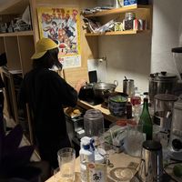 Chef in his kitchen   at Vegan Soba Tokyo Ayler in Tokyo