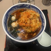 Tempura soba  at Vegan Soba Tokyo Ayler in Tokyo