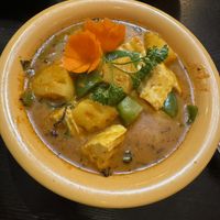 Pineapple curry with tofu  at Sutha Thai Kitchen in Tustin