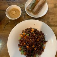 Fried rice and spring rolls 😍 at Khai Minh 1 in Ho Chi Minh City