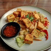 Salt n chilli tofu at Thairiffic Restaurant in Glasgow