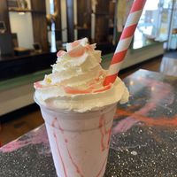 Strawberry oatly milkshake    at Bombay Food Junkies in St Louis
