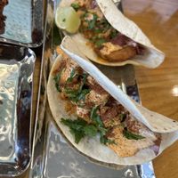 Vegan shrimp tacos  at Bombay Food Junkies in St Louis