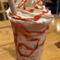 fresh strawberry shake!  at Bombay Food Junkies in St Louis