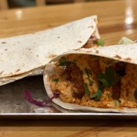 chipotle shrimp tacos!  at Bombay Food Junkies in St Louis