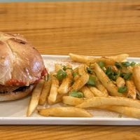 chick'n parmesan sandwich!  at Bombay Food Junkies in St Louis