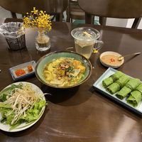 Quang Style Noodles and Lettuce Wraps  at OM - Vegan Bistro in Qui Nhon