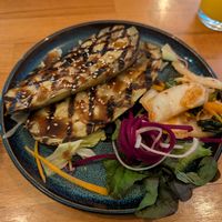 Aubergine (not tasty) :( at Dream Vegan in Berlin