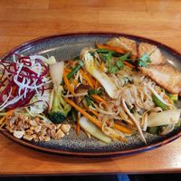 Rice noodles with chicken at Dream Vegan in Berlin