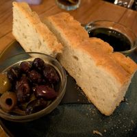 Bread, olives and dips  at The Raven in Chester