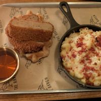 Vegan chicken, waffles and mac & cheese  at The Raven in Chester