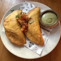 Mexican Tempe & sweet potato empanadas  at Lola's Cantina Mexicana - Uluwatu  in Pecatu