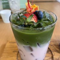 Strawberry matcha oat milk 210  at Nana Coffee Roasters Ari in Bangkok