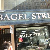 Front entrance at Bagel Street in New York City