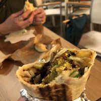 Veg wrap with falafel   at Mustafa's Can Gemuse Kebap - La Rambla in Barcelona