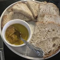 Sourdough bread w garlic in olive oil  at FioRito Ristorante  in Wichita