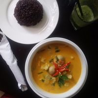 Khmer Tom Yum with Black Rice at The Corn in Phnom Penh