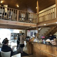 counter and seating  at Lakeshore Cafe' in Michigan City