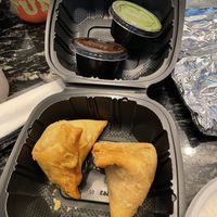 Veggie samosas   at Urban Turban in Durham