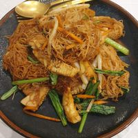 Stirfried noodle with seafood: very nice but could do with more flavour at Veggie Inn  in Footscray