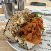 Sandwich with Smoked tofu and caramelized onion  at KURUMI - Healthy Vegan Food & Desserts in Hoi An