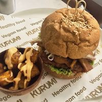Chickpea king oyster burger at KURUMI - Healthy Vegan Food & Desserts in Hoi An