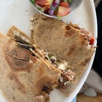 Forgot to take a photo before starting - quesadillas  at KURUMI - Healthy Vegan Food & Desserts in Da Nang
