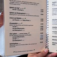 Deel van de menukaart at Zum Spätzle - Ottensen  in Hamburg