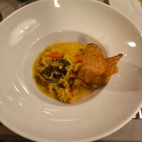 Vegan curry soup at Saladier Vinci Trattoria Dell'Ortolano in Florence