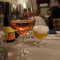 Rose wine at Saladier Vinci Trattoria Dell'Ortolano in Florence