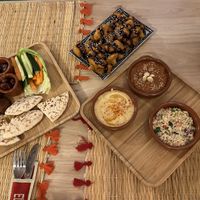 Vegan Mezze platter, kasballs and bbq cauliflower   at El Kasbah in 