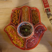 Hamsa platter to share at El Kasbah in 