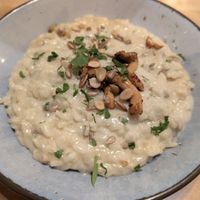 Vegan option and gluten free mushroom risotto at Roka   in Rovaniemi
