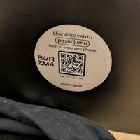 Order via barcode at Derbruder in Riga