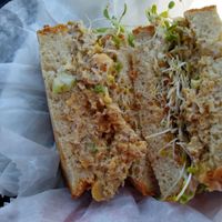 Chickpea of the sea (tuna salad) sandwich at The Sweet Beet in Granby