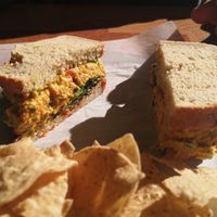 Curry chickpea sandwich at The Sweet Beet in Granby