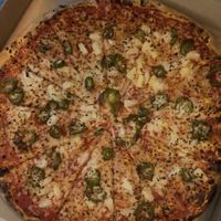 Vegan cheese +Pineapple +Jalapeños    at Lake Arrowhead Village Pizza in Lake Arrowhead