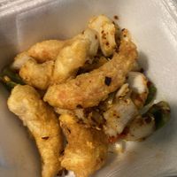 Salt and pepper “prawns"  at Mamak's Kitchen in Glasgow