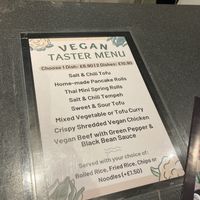 Forgot a pic of this but we had sweet and sour tofu and the best crispy shredded “chicken” even plus chow mein for £2 extra  at Mamak's Kitchen in Glasgow