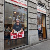 view from the street at All'antico Vinaio in Milan
