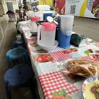 Outdoor seatings  at Sarima Yellow Bean Noodle ซารีมะห์ ร้านข้าวฟืนถั่วเชียงใหม่ in Chiang Mai