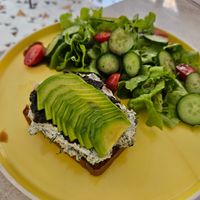 Avocado toast at HOPE in Baku