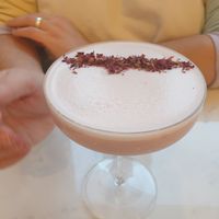 Lychee and rose oat milk 'martini' at Heavenly Desserts in Dundee