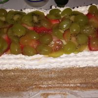 This is the cake! It is called 'tres leches cake..'
Obviously made from three different types of plant-based milks! at La Flor De La Vida in Tijuana