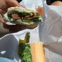 Vegan BLT - comes with one pickle , husband doesn’t like pickles lol tasty and more for meeee  at Good Food Store in Bethel